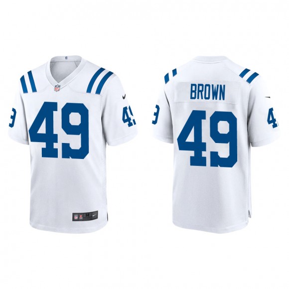 Pharaoh Brown Colts White Game Jersey