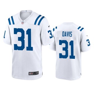 Indianapolis Colts Shawn Davis White Game Jersey