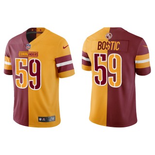 Men's Washington Commanders Jon Bostic Burgundy Gold Split Jersey