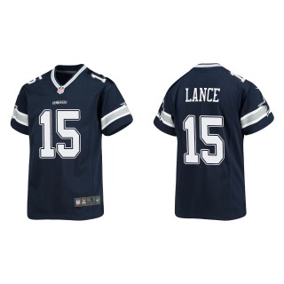 Youth Trey Lance Cowboys Navy Game Jersey