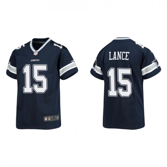 Youth Trey Lance Cowboys Navy Game Jersey