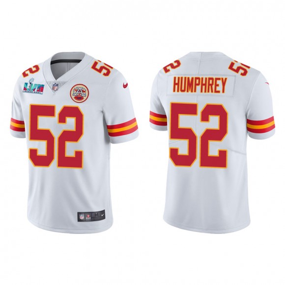 Creed Humphrey Men's Kansas City Chiefs Super Bowl LVII White Vapor Limited Jersey