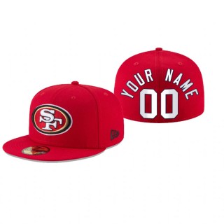San Francisco 49ers Custom Scarlet Omaha 59FIFTY Fitted Hat