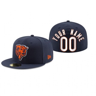 Chicago Bears Custom Navy Omaha 59FIFTY Fitted Hat