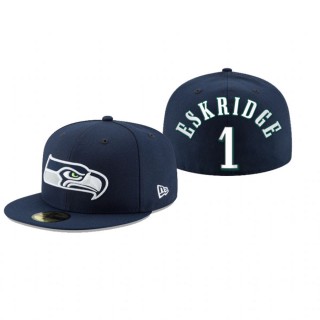 Seattle Seahawks D'Wayne Eskridge Navy Omaha 59FIFTY Fitted Hat