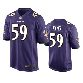 Baltimore Ravens Daelin Hayes Purple Game Jersey