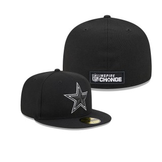 Dallas Cowboys Black 2023 Inspire Change 59FIFTY Fitted Hat