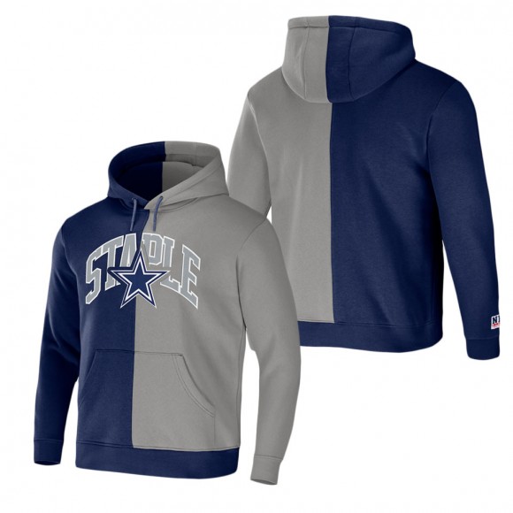 Men's Dallas Cowboys NFL x Staple Navy Split Logo Pullover Hoodie