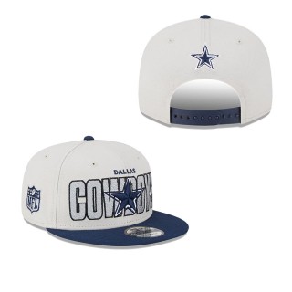 Men's Dallas Cowboys Stone Navy 2023 NFL Draft 9FIFTY Snapback Adjustable Hat