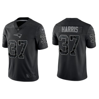 Damien Harris New England Patriots Black Reflective Limited Jersey