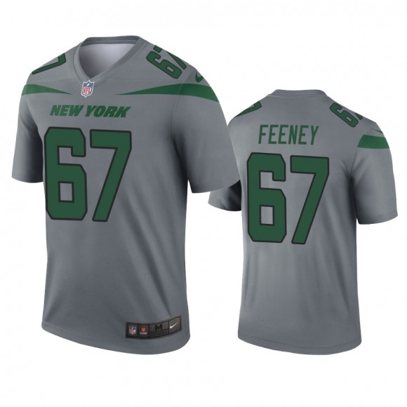 New York Jets Dan Feeney Gray Inverted Legend Jersey