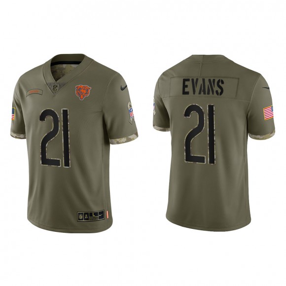 Darrynton Evans Chicago Bears Olive 2022 Salute To Service Limited Jersey