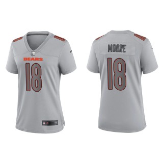 David Moore Women's Chicago Bears Gray Atmosphere Fashion Game Jersey