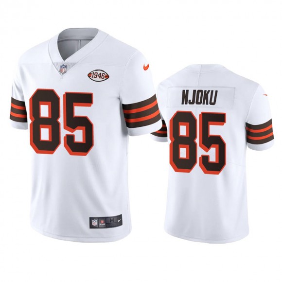 Cleveland Browns David Njoku White 1946 Collection Alternate Vapor Limited Jersey - Men's