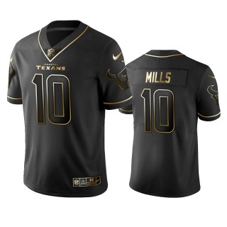 Texans Davis Mills Black Golden Edition Vapor Limited Jersey