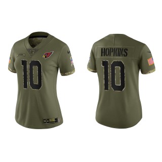 DeAndre Hopkins Women's Arizona Cardinals Olive 2022 Salute To Service Limited Jersey