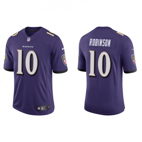 Men's Baltimore Ravens Demarcus Robinson Purple Vapor Limited Jersey