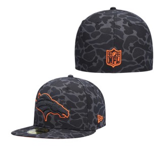 Men's Denver Broncos Black Amoeba Camo 59FIFTY Fitted Hat