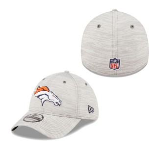 Men's Denver Broncos Gray 2022 NFL Training Camp Official Coach 39THIRTY Flex Hat