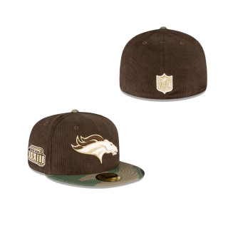 Denver Broncos Just Caps Brown Camo Fitted Hat