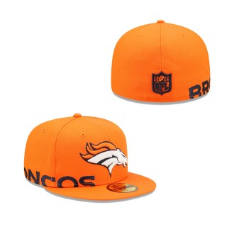 Men's Denver Broncos Orange Side Split 59FIFTY Fitted Hat