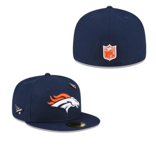 Denver Broncos x Paper Planes Navy Fitted Hat