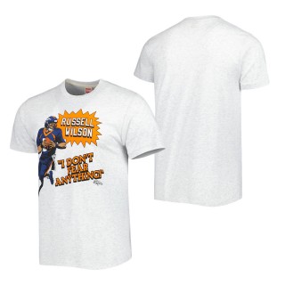 Men's Denver Broncos Russell Wilson Homage Ash Caricature Player Tri-Blend T-Shirt