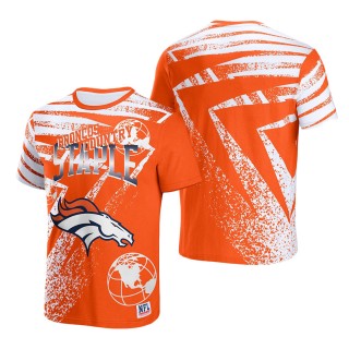 Men's Denver Broncos NFL x Staple Orange All Over Print T-Shirt