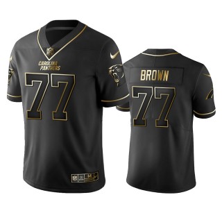 Deonte Brown Panthers Black Golden Edition Vapor Limited Jersey