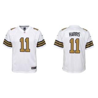 Deonte Harris youth New Orleans Saints White Alternate Game Jersey