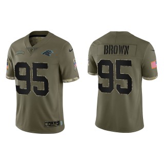 Derrick Brown Carolina Panthers Olive 2022 Salute To Service Limited Jersey