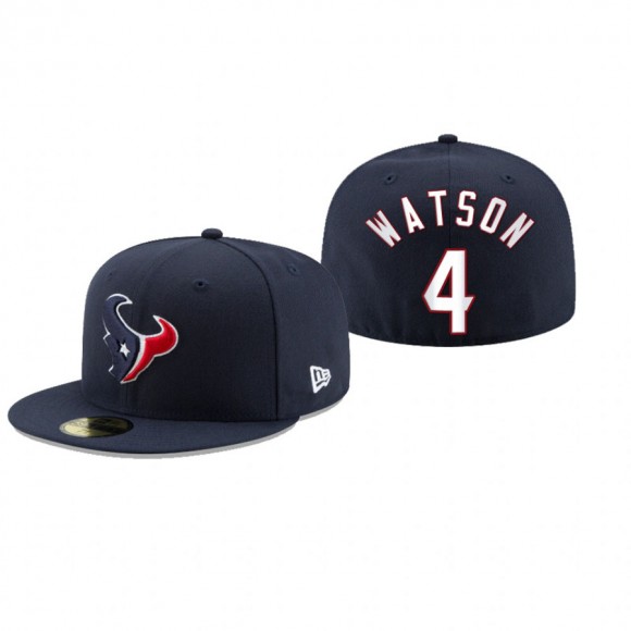 Houston Texans Deshaun Watson Navy Omaha 59FIFTY Fitted Hat