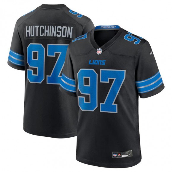 Detroit Lions Aidan Hutchinson Black 2nd Alternate Game Jersey