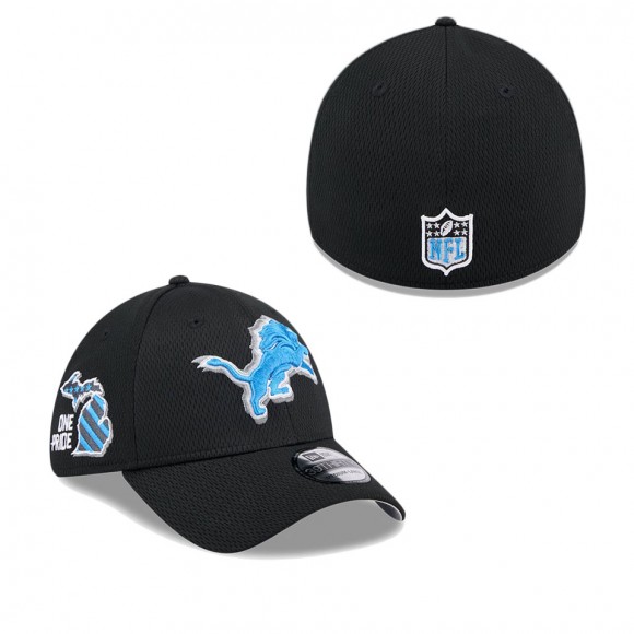 Detroit Lions Black 2024 NFL Draft 39THIRTY Flex Hat