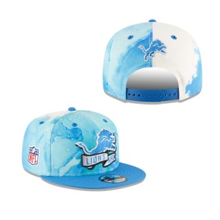 Men's Detroit Lions Blue 2022 Sideline 9FIFTY Ink Dye Snapback Hat