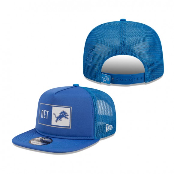 Men's Detroit Lions New Era Blue Balanced Trucker 9FIFTY Snapback Hat