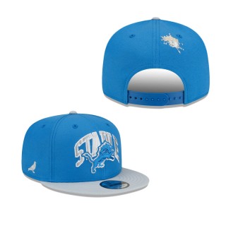 Men's Detroit Lions Blue Gray NFL x Staple Collection 9FIFTY Snapback Adjustable Hat
