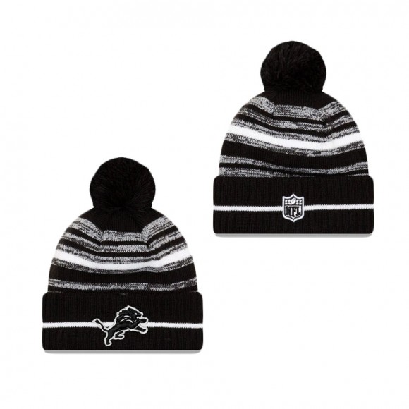 Detroit Lions Cold Weather Black Sport Knit Hat