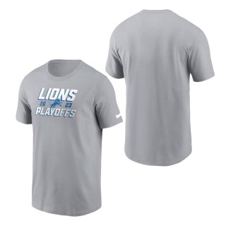 Detroit Lions Gray 2023 NFL Playoffs Iconic T-Shirt