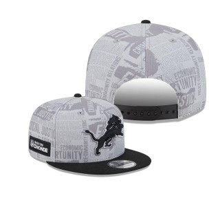 Detroit Lions Gray Black 2023 Inspire Change 9FIFTY Snapback Hat