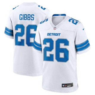 Detroit Lions Jahmyr Gibbs White Game Jersey