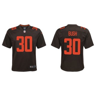Youth Devin Bush Browns Brown Alternate Game Jersey