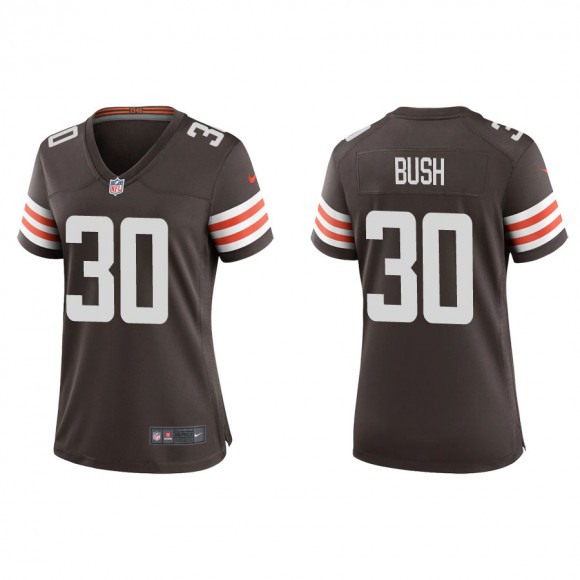 Women's Devin Bush Browns Brown Game Jersey