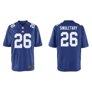 Youth Devin Singletary Giants Royal Game Jersey
