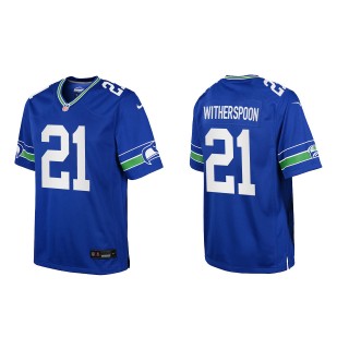 Devon Witherspoon Youth Seattle Seahawks Royal Throwback Game Jersey