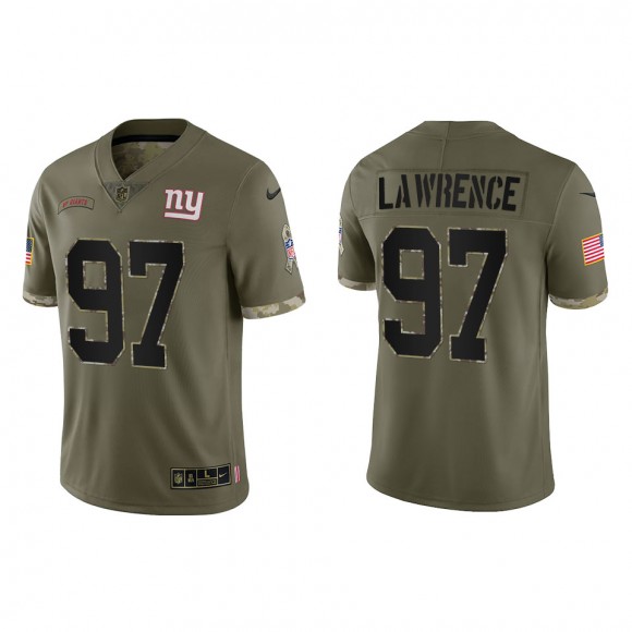 Dexter Lawrence New York Giants Olive 2022 Salute To Service Limited Jersey