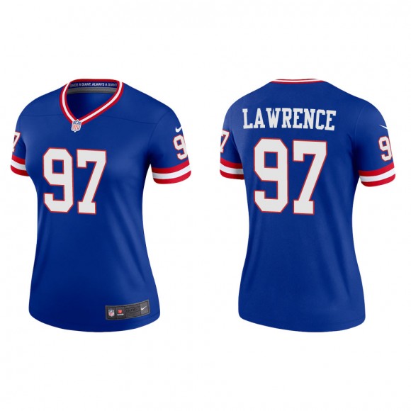 Dexter Lawrence Women's New York Giants Royal Classic Legend Jersey