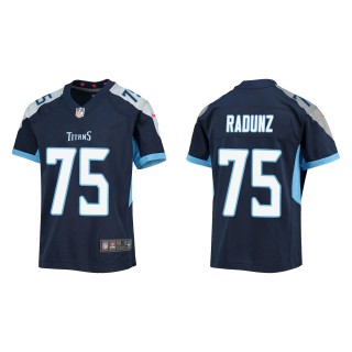Dillon Radunz Youth Tennessee Titans Navy Game Jersey