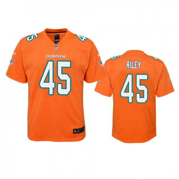 Miami Dolphins Duke Riley Orange Color Rush Game Jersey