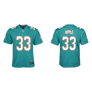 Youth Eli Apple Dolphins Aqua Game Jersey
